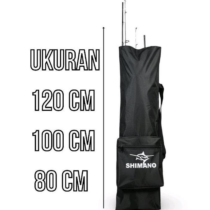 SHIMANO TAS PANCING KOTAK JORAN TEGEK & RILL ANTI AIR 80CM-120CM BAHAN POLIESTER 420 FLEKSIBEL PRAKT