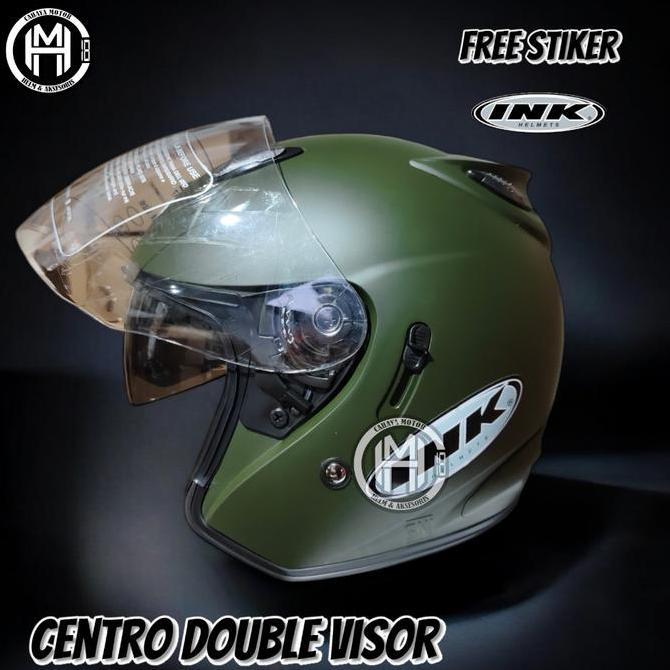 HELM CENTRO DOUBLE VISOR  FREE STICKER BUKAN INK ORI Motorcycle