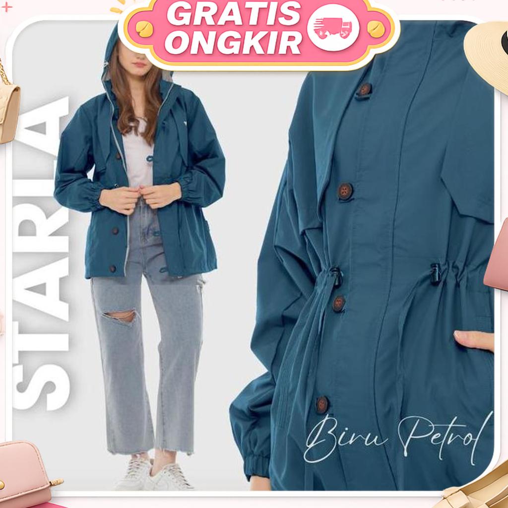 Jaket Wanita Simple Waterproof Vinland | Strala Series