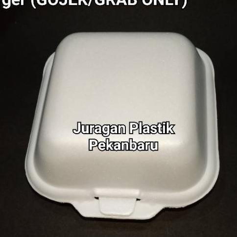 Styrofoam Burger | Sterofoam / Styrofom Isi 200Pcs/Pack Kotak Gabus Tempat Tf Hamburger / Sterofom M