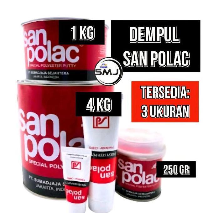 Dempul Sanpolac 1 KG untuk Dempul Mobil Dempul Besi Dempul Plastik dll San Polac 1kg Sanpolac 1 KG