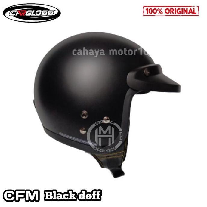 HELM CARGLOSS CFM ORIGINAL BLACK DOP / HITAM DOP