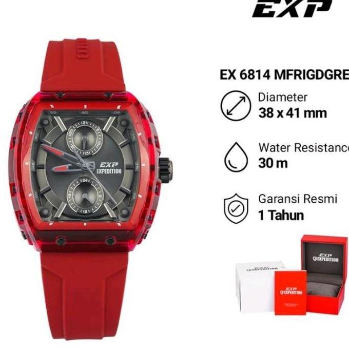 JAM TANGAN PRIA EXPEDITION E6814 E 6814 RUBBER ORIGINAL