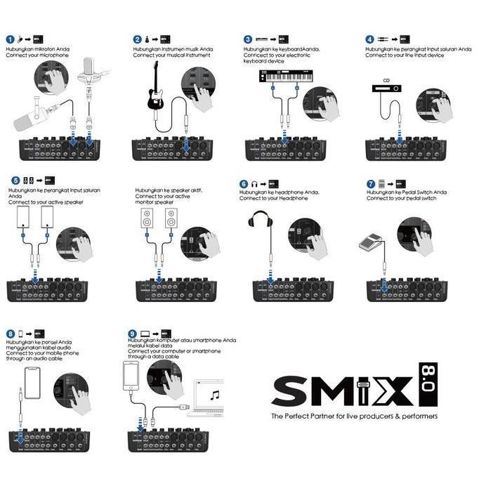 Promo Soundtech Smix 8.0 Audio Mixer Digital With 8 Channel