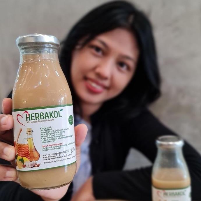 Drink- Herbakol (Paket 2 Botol) Jus Bang Putih Jahe Merah Lemon Cuka Apel Madu Kayu Manis Juice Minu
