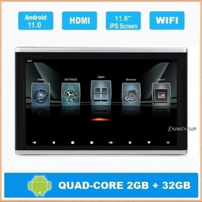 TV Headrest 11.6" ANDROID System, IPS TOUCH SCREEN, AV, HDMI