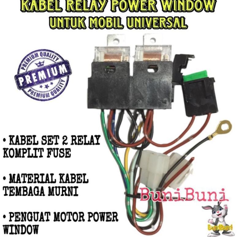 KABEL RELAY POWER WINDOW MOBIL UNTUK PENGUAT NAIK TURUN KACA JENDELA MOBIL UNIVERSAL