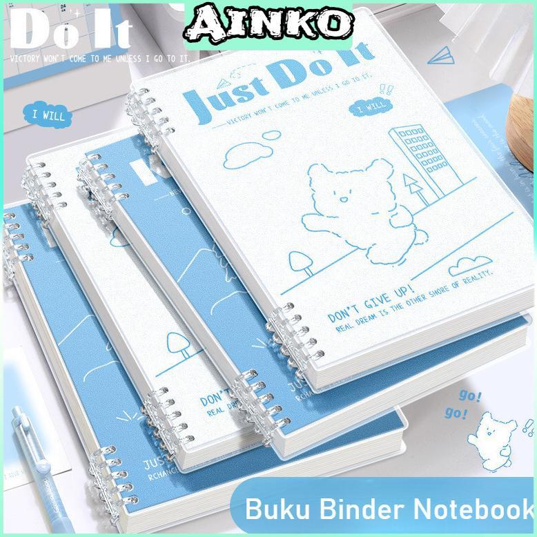 Garis Anak Anjing Buku Catatan Daun Lepas A5/B5 Buku Catatan Horizontal Garis/Grid Buku Catatan Daun