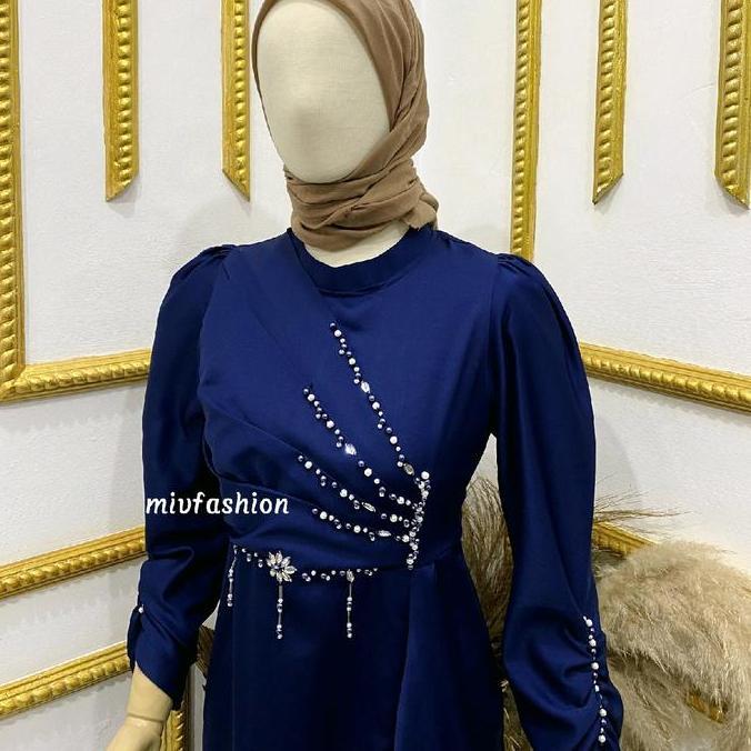 Ariska dress gaun mermaid gaun kondangan gaun terbaru navy Army Cream Lilac ca Hitam