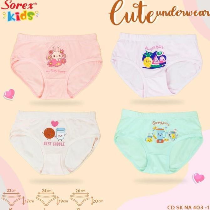 rikosodara12 - sorex kids | celana dalam anak perempuan original / cd cewek usia 2 s/d 10 tahun