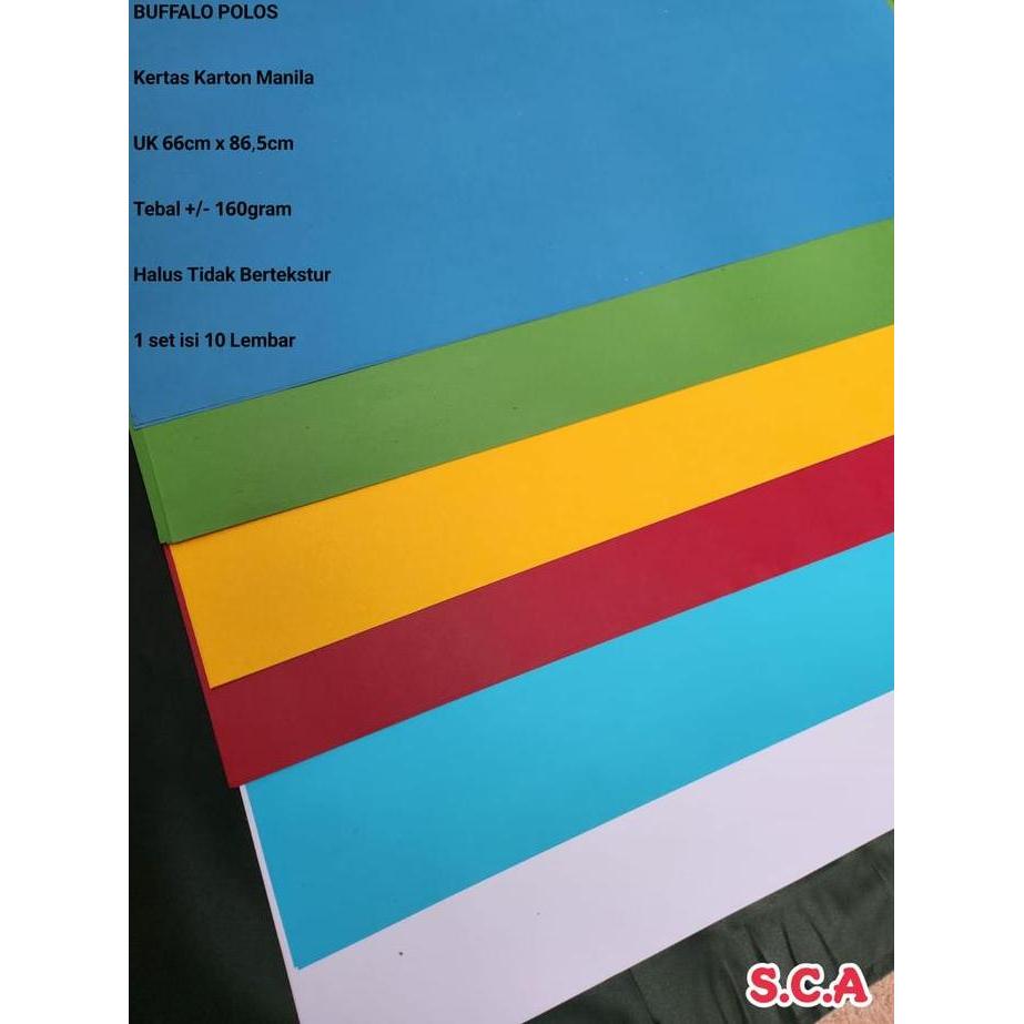 Papier- Kertas Karton Manila Warna Linen Per Roll 10 Lembar