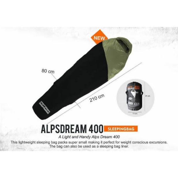 Sleeping Bag Makalu Alpsdream 400 Ultralight 20D Nylon