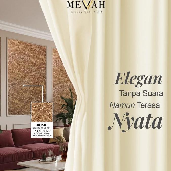 Mevvah Marble Series Wall Panel Motif Rome - Wall Panel Dinding