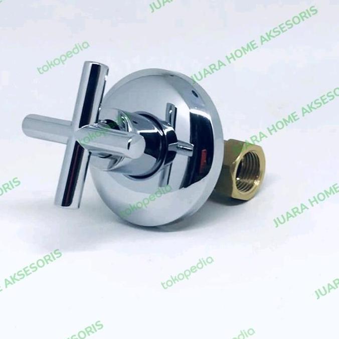 TERMURAH - Stop Kran Tanam Shower Kuningan / Kran Wall Shower Dinding