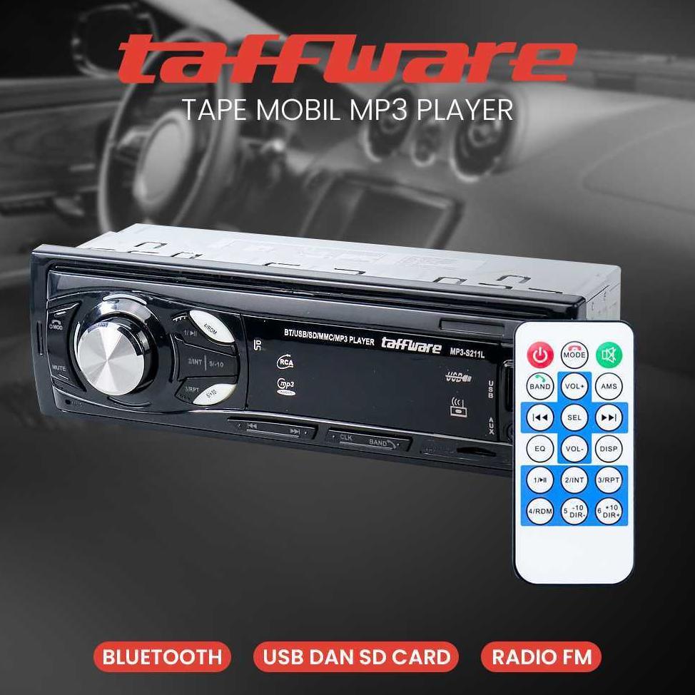 JAYA Taffware Tape Mobil Audio full bas multifungsi MP3 Player Bluetooth 5.0 60W Remote MP3-S211L