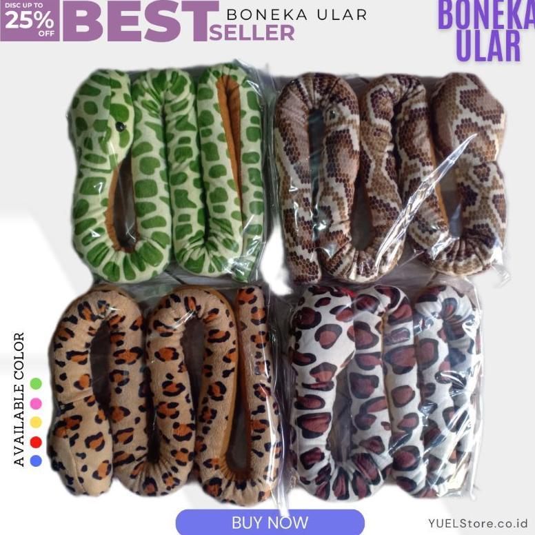 Limited Murah Boneka Ular Panjang 125 Cm Lucu Lembut Jumbo Banyak Motif