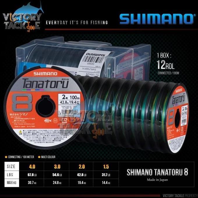 TERMURAH - SENAR PANCING / PE Shimano TANATORU X8 CONNECTING MULTICOLOR JAPAN Reel Joran