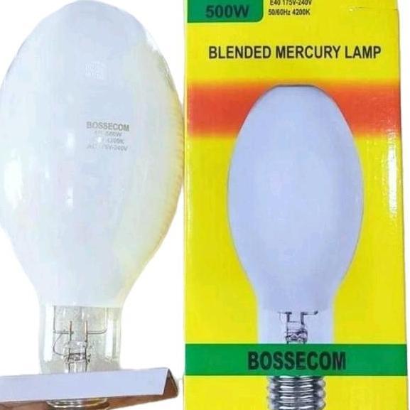 TERBARU - Lampu ML Mercury 500W 500 W Watt BOSSECOM Bola Lampu Jalan Pengganti Philips Fitting Drat 