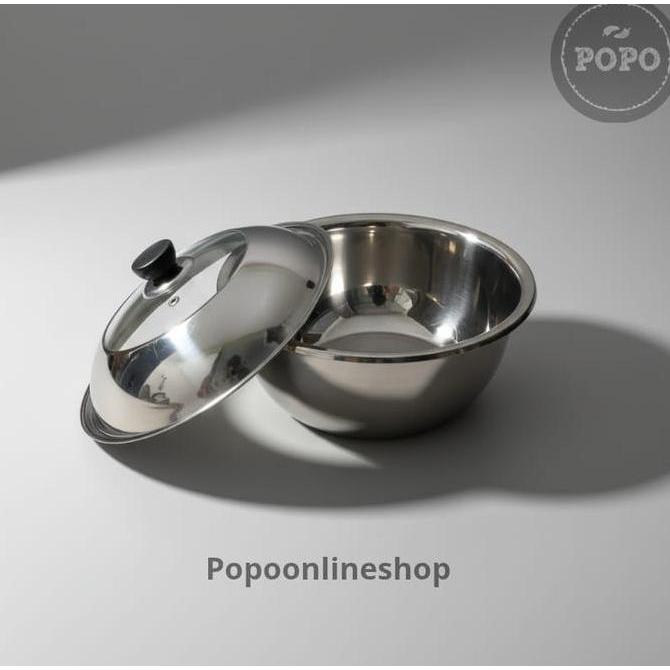 Baskom Korea Stainless Mangkok Jumbo Mixing Bowl Adonan Kue Lauk