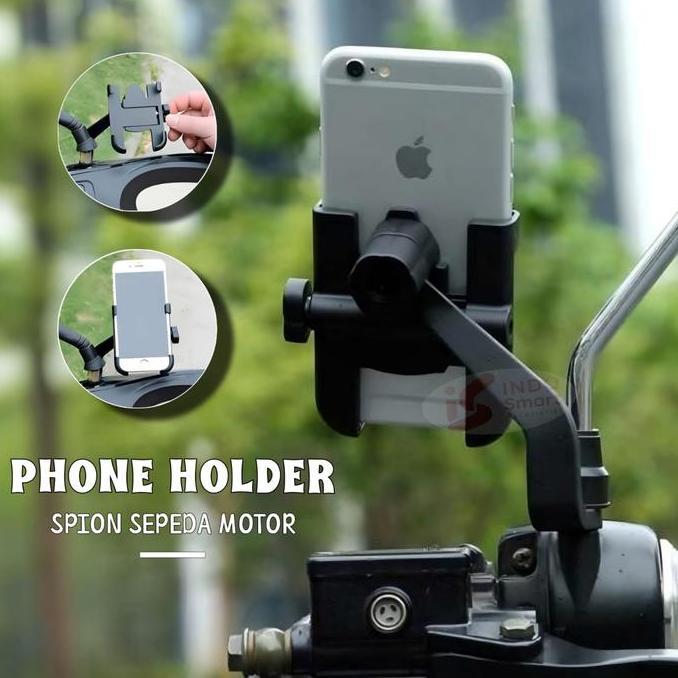 DF41 >> Stand Holder / Phone Holder Motor / Phone Stand Holder / Holder Dudukan HP Spion Sepeda Spio