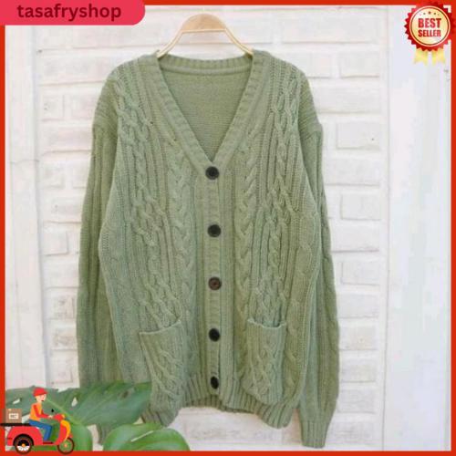 Cable Saku Short Cardigan Rajut Wanitatype 3 Get/Rajut Tebal Premium/Flash Sale Lagi Booming
