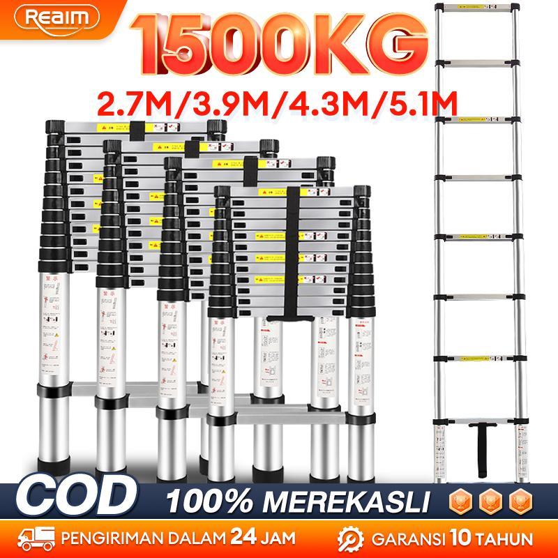 Tangga Lipat Aluminium 6 Meter Kualitas Tinggi Kokoh Berbagai Warna Tangga Teleskopik