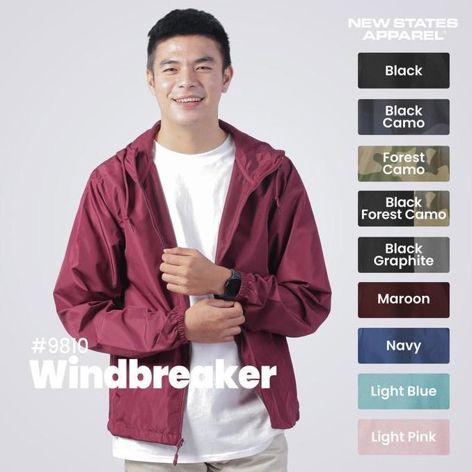 Jaket Polos Windbreaker New States Apparel 9810