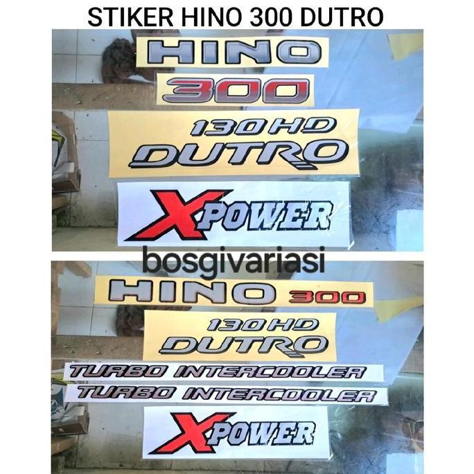 Promo Stiker Hino 300 Dutro 130Hd Xpower / Stiker Hino Dutro Turbo Intercooler Xpower / Sticker Dutr