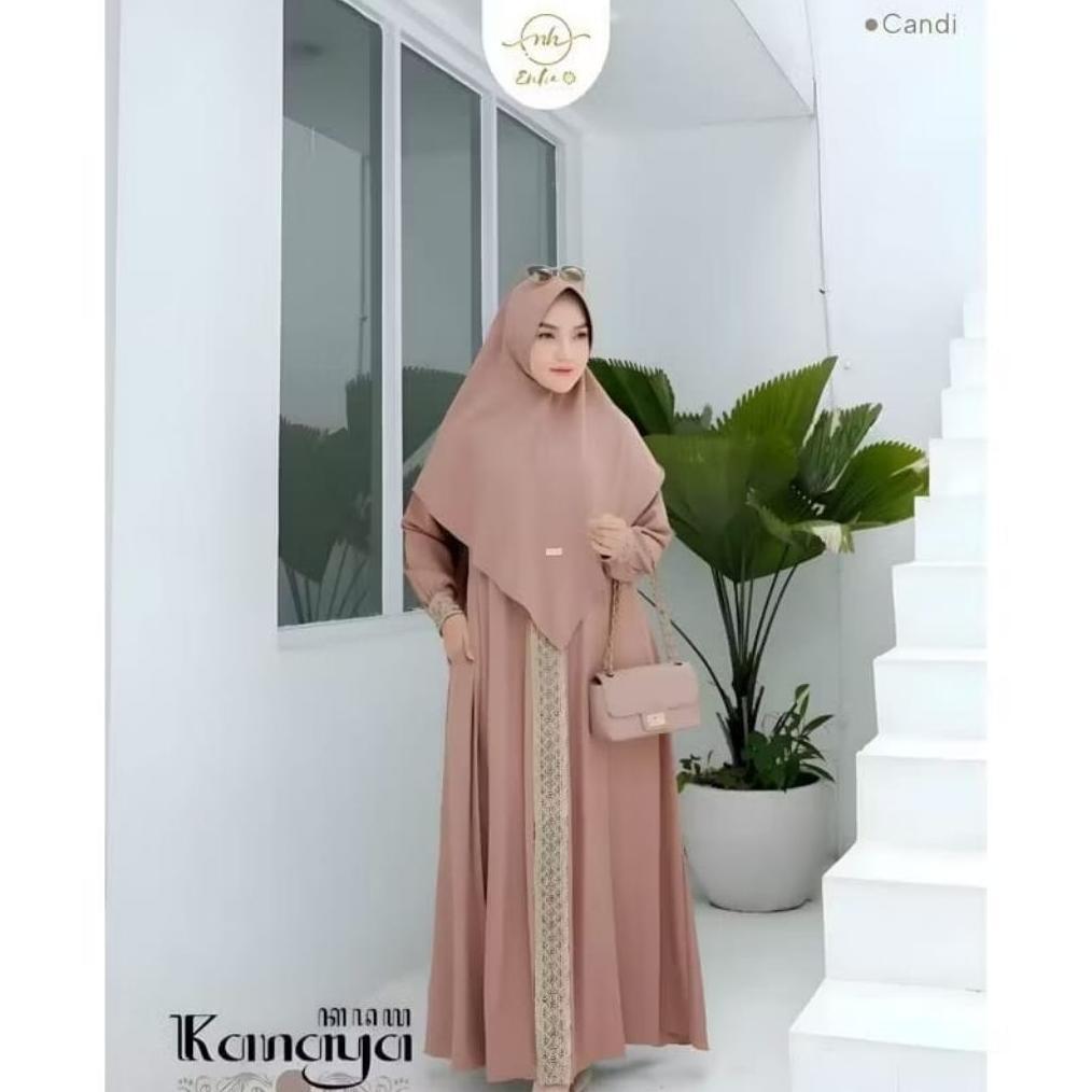 HOT GAMIS SYARI KANAYA TERBARU SET WANITA DEWASA JUMBO TERBARU GAMIS KONDANGAN GAMIS LEBARAN