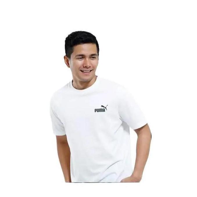 Kaos T-Shirt Puma Pria ESS Small Logo Tee PUMA White 68085402