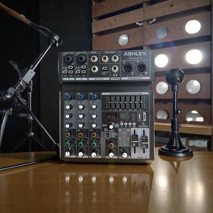 Mixer 4 Channel Ashley Premium 4 Original Garansi Resmi Metal Pc Equalizer Soundcard