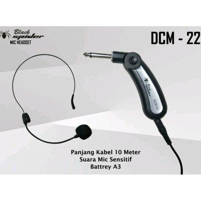 Ajuste- Mic Bando Kabel Black Spider Dcm 22 Mic Kabel