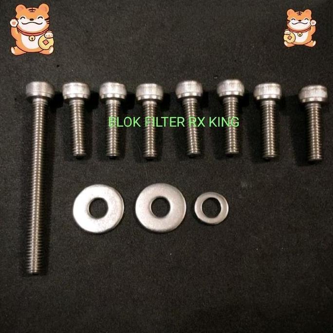 Baut L Box Filter Rx King Stainless 1 Set Baut Box Filter Rxking Stainless 1 Set Blok Filter Rx King