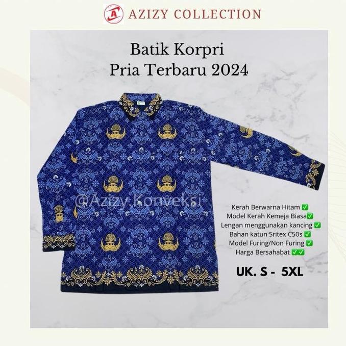 FLASH SALE BATIK KORPRI PRIA TERBARU 2024 (S-5XL) FLASH SALE