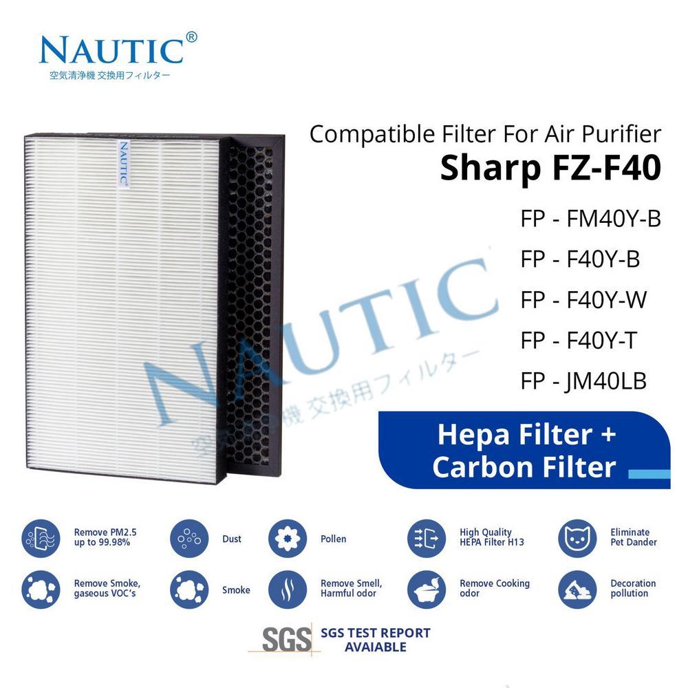 BESTPROMO HEPA FILTER SHARP AIR PURIFIER FP-F40 / FP-F40Y / FP-FM40Y / FP-F40Y-W / FP-F40Y-T / FZ-F4