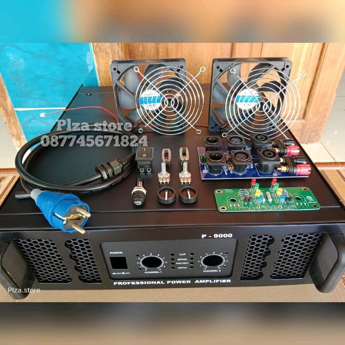 BOK POWER AMPLIFIER TIPE P9000 LENGKAP AKSESORIS UKURAN 3U BOX POWER AMPLIFIER P9000 LENGKAP DENGAN 