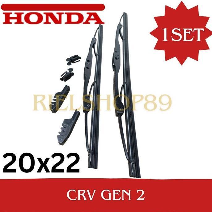 1 Set Wiper Blade / Karet Wiper Depan Honda Crv Gen 2
