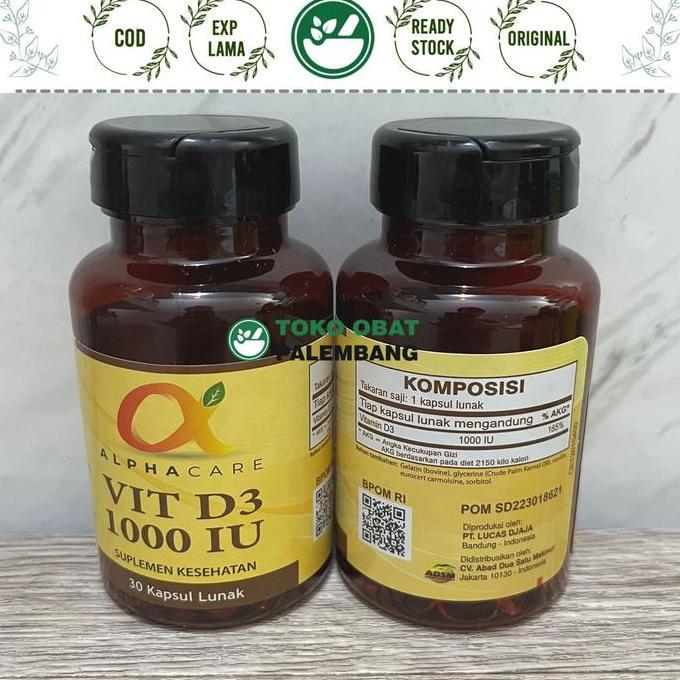 Higher- Alphacare Vit D3 1000 30 Kapsul Lunak Alpha Care Vitamin D3 1000Iu