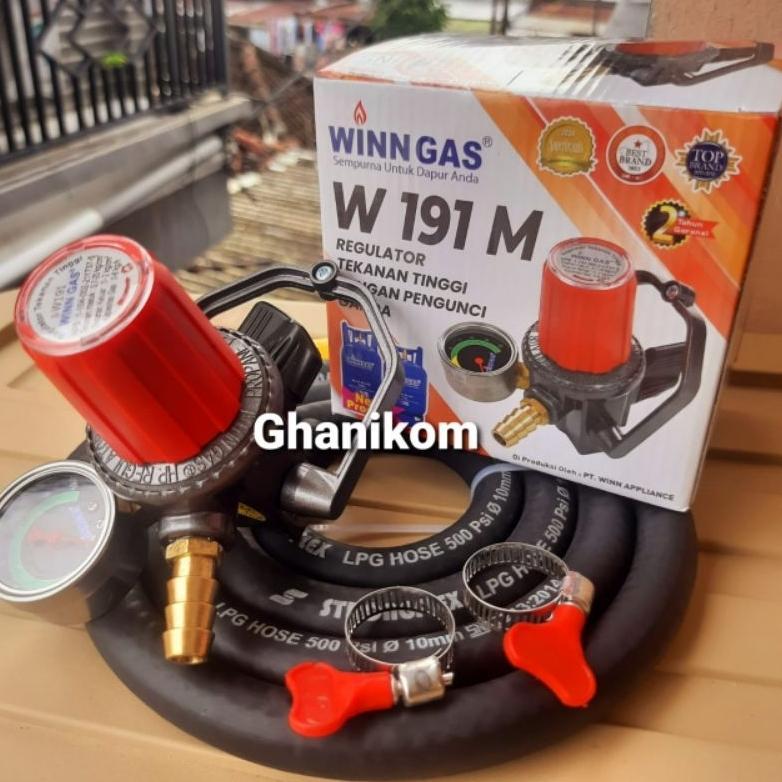 terbaru regulator gas high pressure winn gas w 191 m selang gas lpg hose 500 psi strongflex original