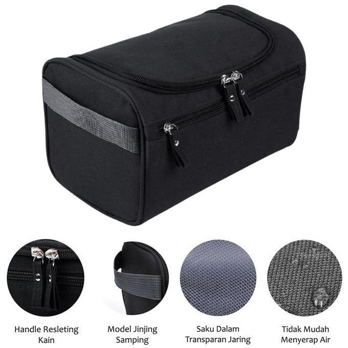 NEW TAS TRAVEL PERALATAN MANDI POUCH TEMPAT PERLENGKAPAN HANDUK SABUN PRIA ORI