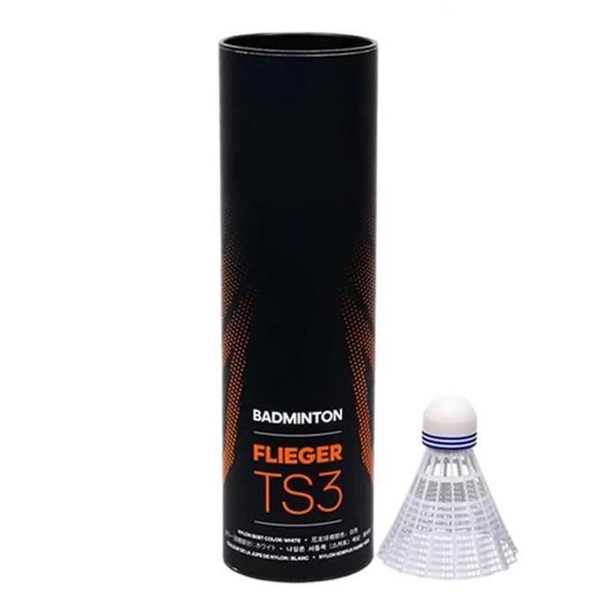 Flieger Ts3 Medium Speed Putih Shuttecock Kok Badminton Isi 6