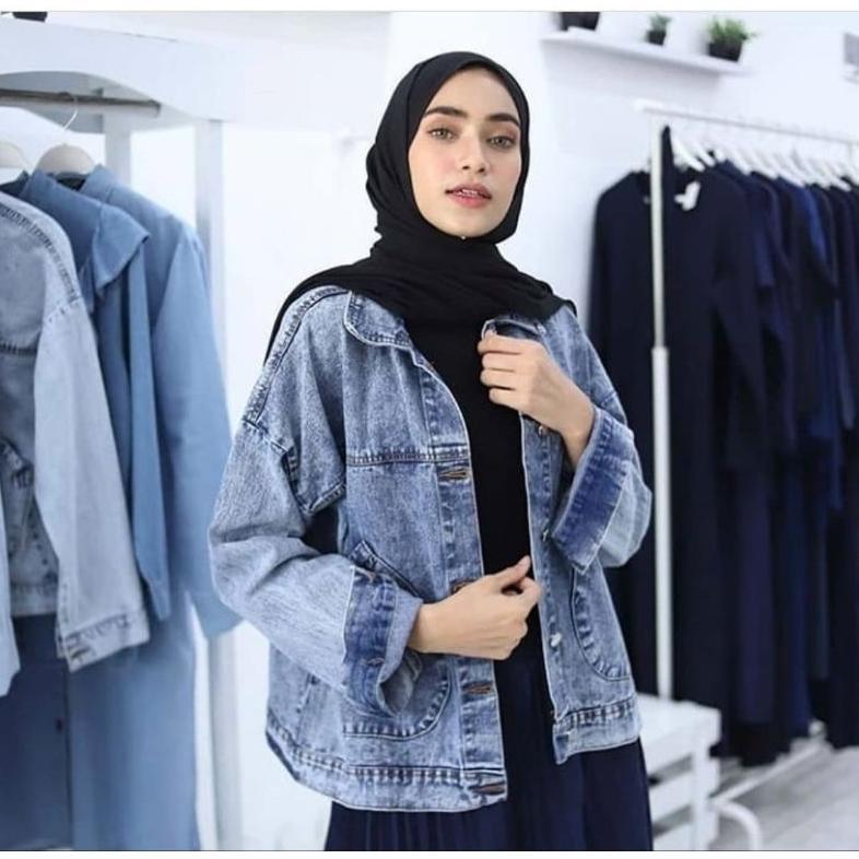 terbaru jaket denim pablo oversize korean style,jaket denim oversize wanita