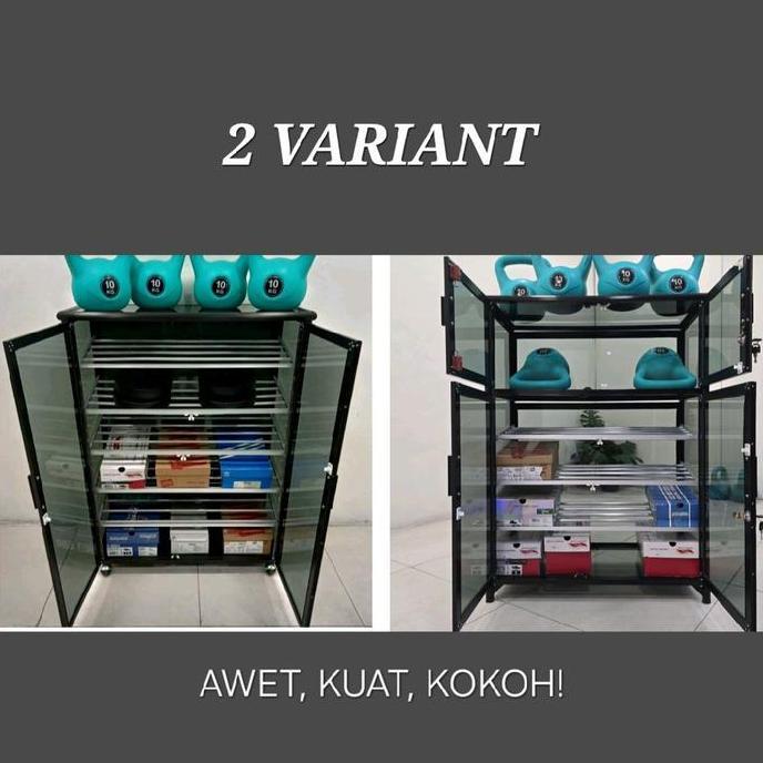 NEW TC ALUMINIUM 80X38X108 B LEMARI RAK SEPATU 6 SUSUN LEMARI RAK SEPATU HELM 1/4 SUSUN ALUMINUM 20U