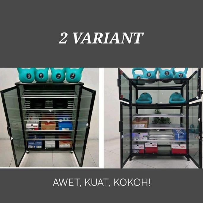 NEW TC ALUMINIUM 80X38X108 B LEMARI RAK SEPATU 6 SUSUN LEMARI RAK SEPATU HELM 1/4 SUSUN ALUMINUM 20U
