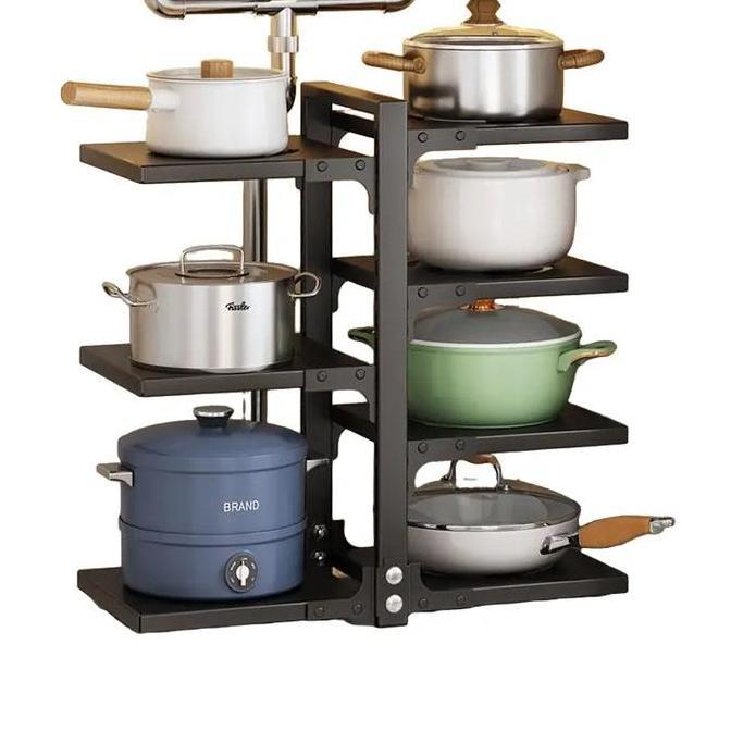 Banokilo_ecer - Rak Panci Multi Fungsi/CF09 Wastafel Dapur Di Bawah Rak Rak Pot Kabinet Atas /Rak Da