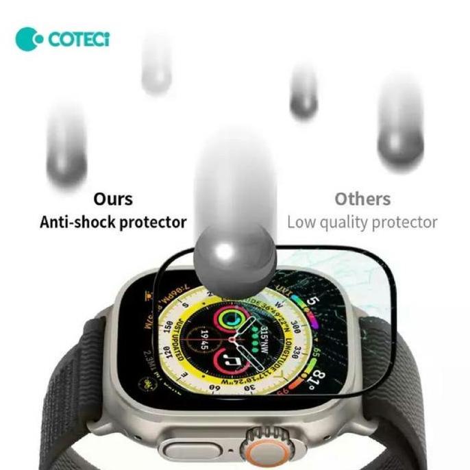 TEMPERED GLASS IWATCH ULTRA 2 49MM ANTI GORES IWATCH ULTRA COTECi SQREEN GUARD IWATCG