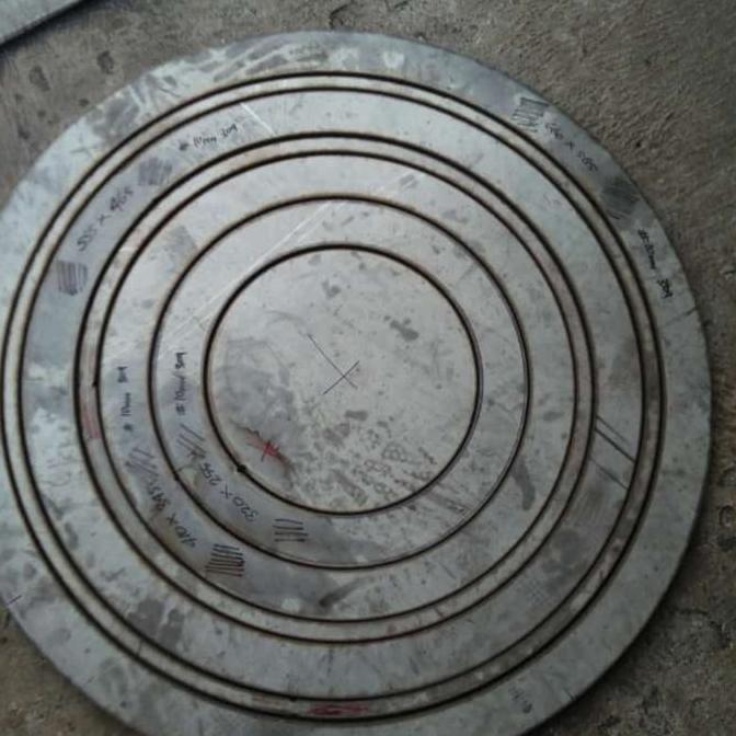 plat bulat stainless 304 tebal 6mm custom