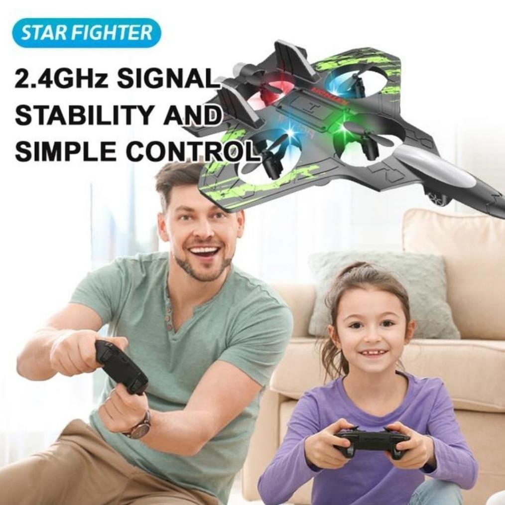 Value Pack Mainan Pesawat Terbang Remot Control Rc Pesawat Tempur Dengan Led Lampu Pesawat Glider Ai