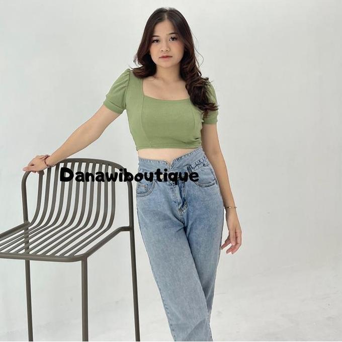 LIFESTYLE VELICIA CROP TOP RIB SANTAI LIFESTYLE