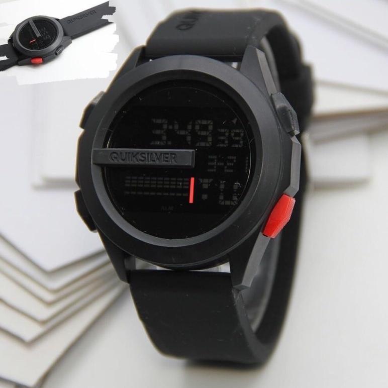 ORIGINAL [COD] JAM TANGAN PRIA KEREN TERBARU 2021 ANTI AIR QUIKSILVER DRONE DIGITAL RUBBER QS-DRONE